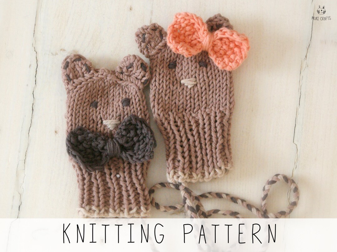 Baby Mittens KNITTING PATTERN Newborn Fingerless Mitts Knit Pattern New ...