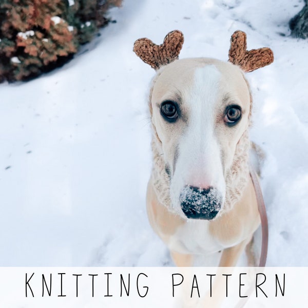 Dog Christmas Cowl KNITTING PATTERN Dog Snood Knit Pattern Easy Dog Collar Pattern Reindeer Pattern Dog Christmas Gift Doggo no 7