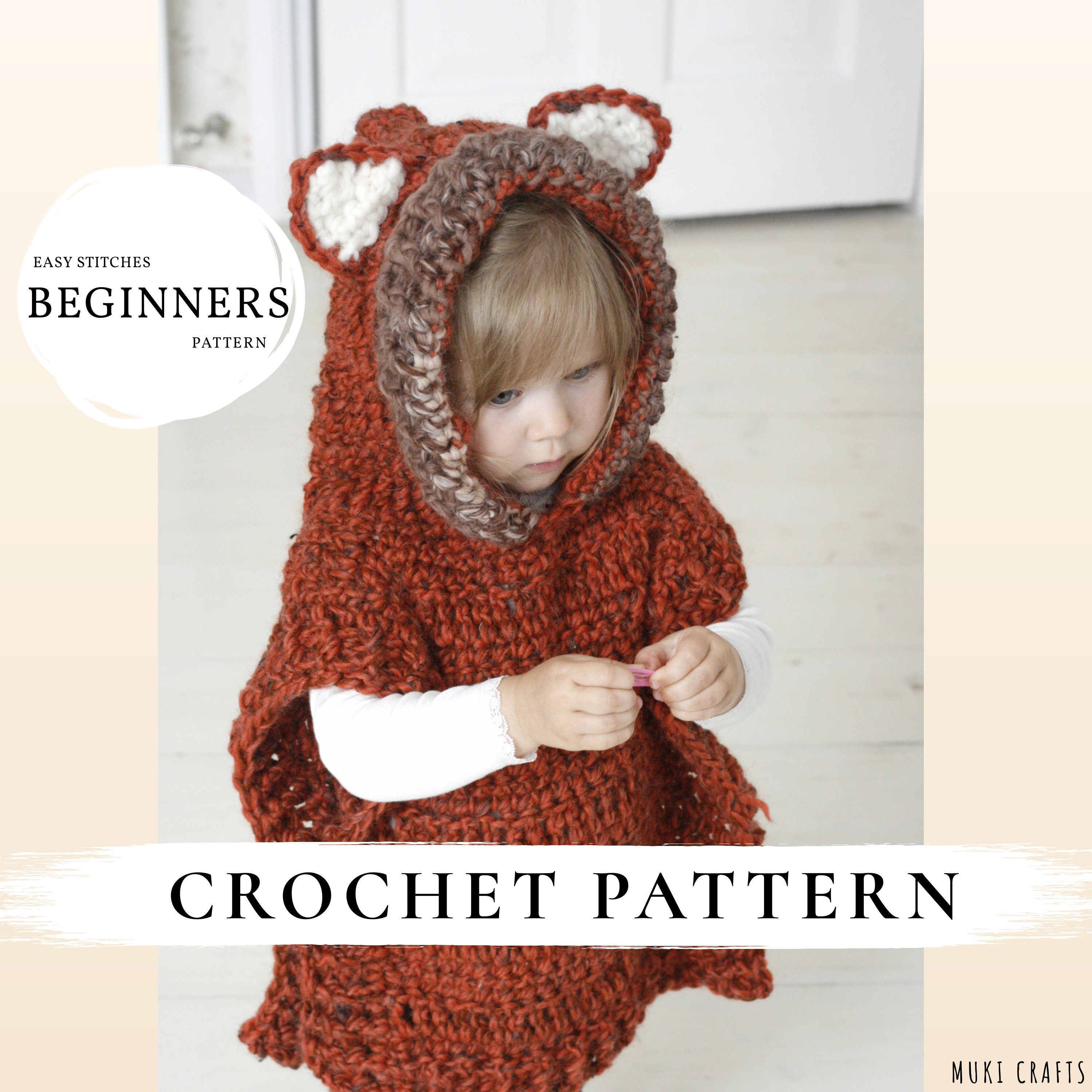 hooded poncho crochet pattern