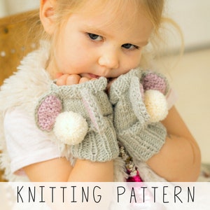 Bunny Wrist Warmers KNITTING PATTERN for (Baby, Toddler, Child, Adult sizes) Fingerless Gloves Knit Pattern, Halloween Bunny Mitts I  April