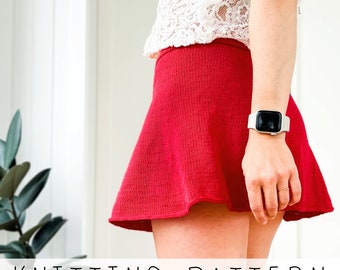 Skirt KNITTING PATTERN Mini Skirt Knit Pattern Knitted Skirt and Summer Knitting Pattern I Kandy Skirt