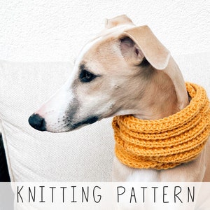 Dog Scarf KNITTING PATTERN Dog Infinity Scarf Knit Pattern for Small, Medium Dog or Big Dog, Ribbed Dog Collar Pattern I Doggo no 4