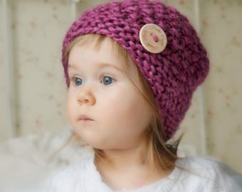 Chunky Beanie KNITTING PATTERN, Easy Flat Knit Hat for Beginners, Beanie PDF, Sizes Baby to Adult, Quick Bulky Knit I Bel