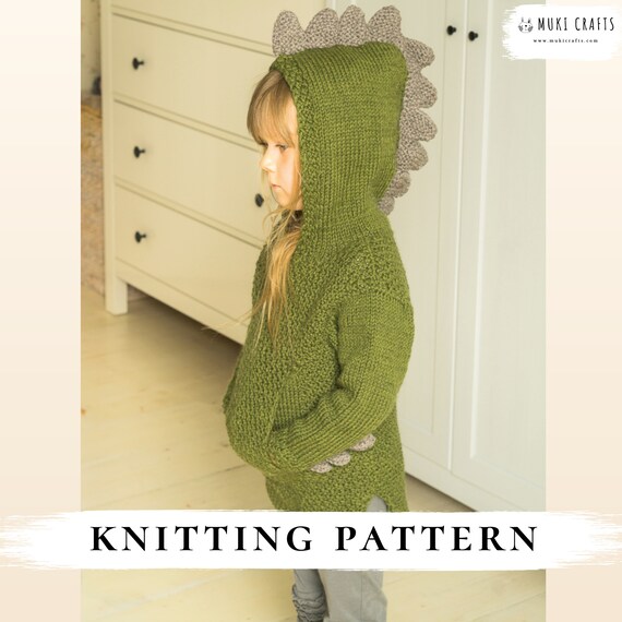 KNITTING PATTERN Dinosaur Sweater 