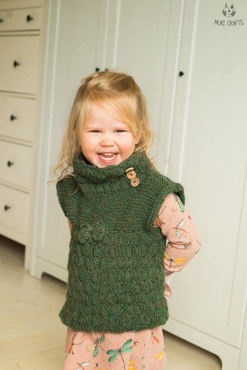 KNITTING PATTERN Kids Vest X Toddler Vest Knit Pattern X Etsy