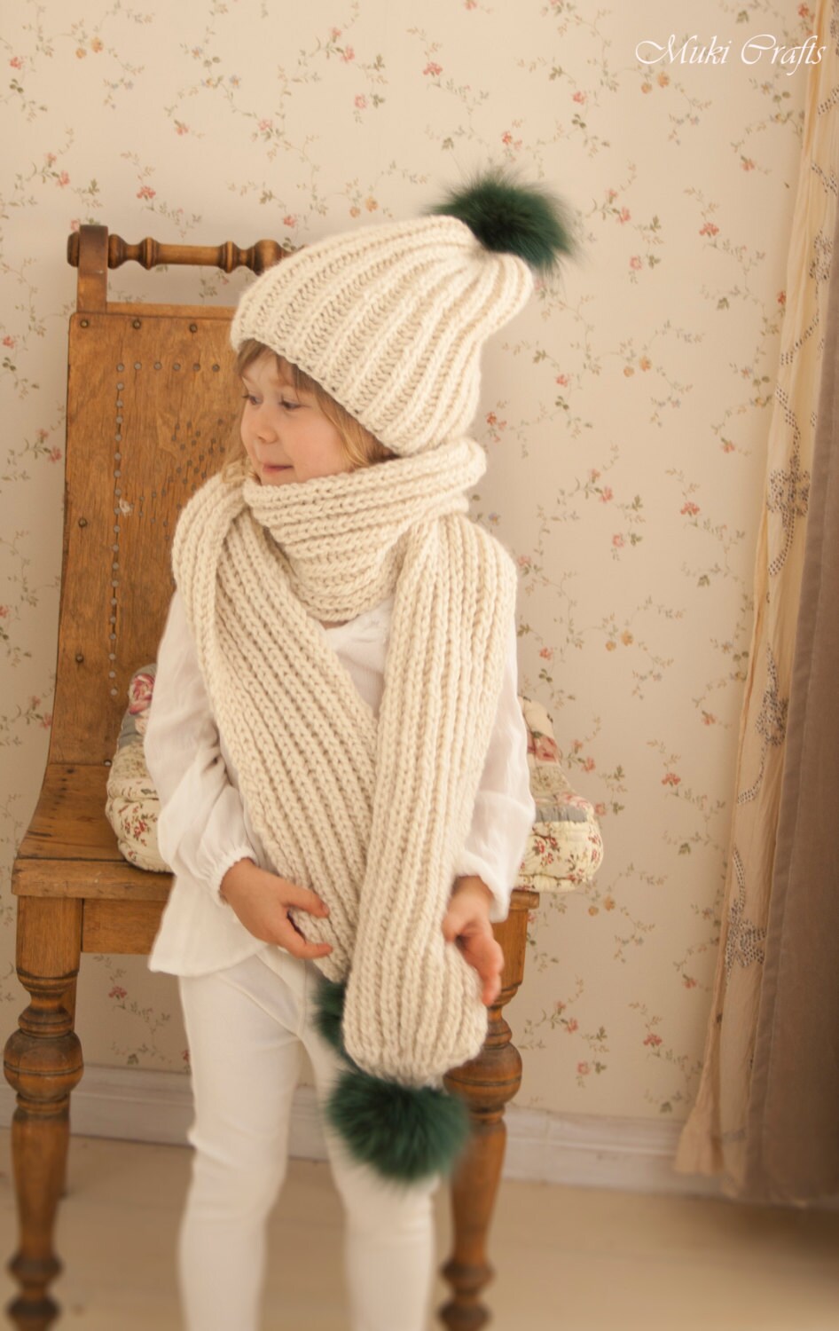 Fisherman's Rib Hat KNITTING PATTERN, Ribbed Slouch Hat and Scarf Knit ...