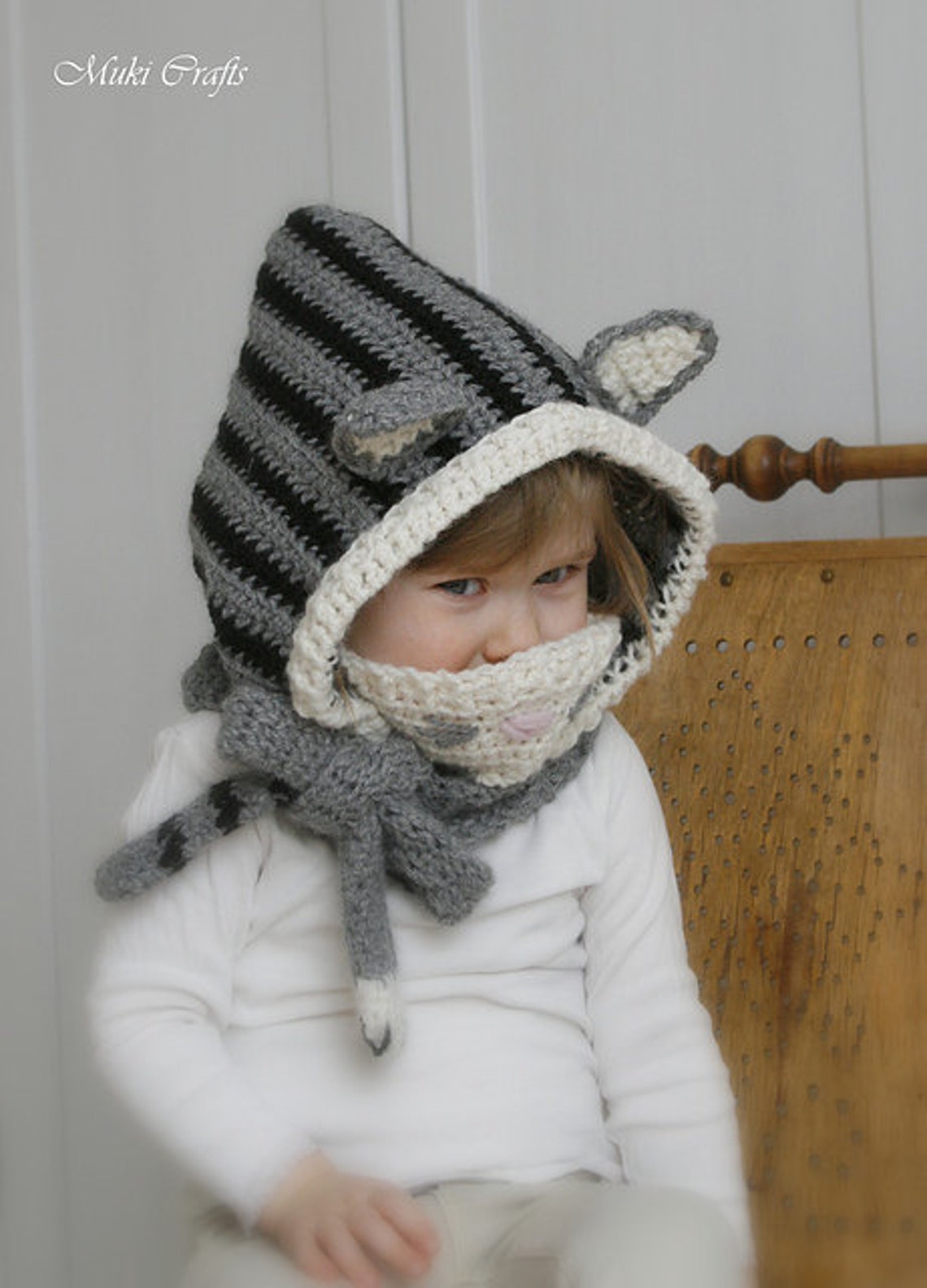 Crochet Cat Hood Cowl Hooded Pattern Sold Etsy Meow Toddler Hat