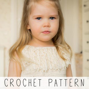 Girls CROCHET Summer Top PATTERN, Easy Sleeveless Tank Pdf, Crochet Pattern for Kids and Toddlers, Beginner Friendly I HEILI