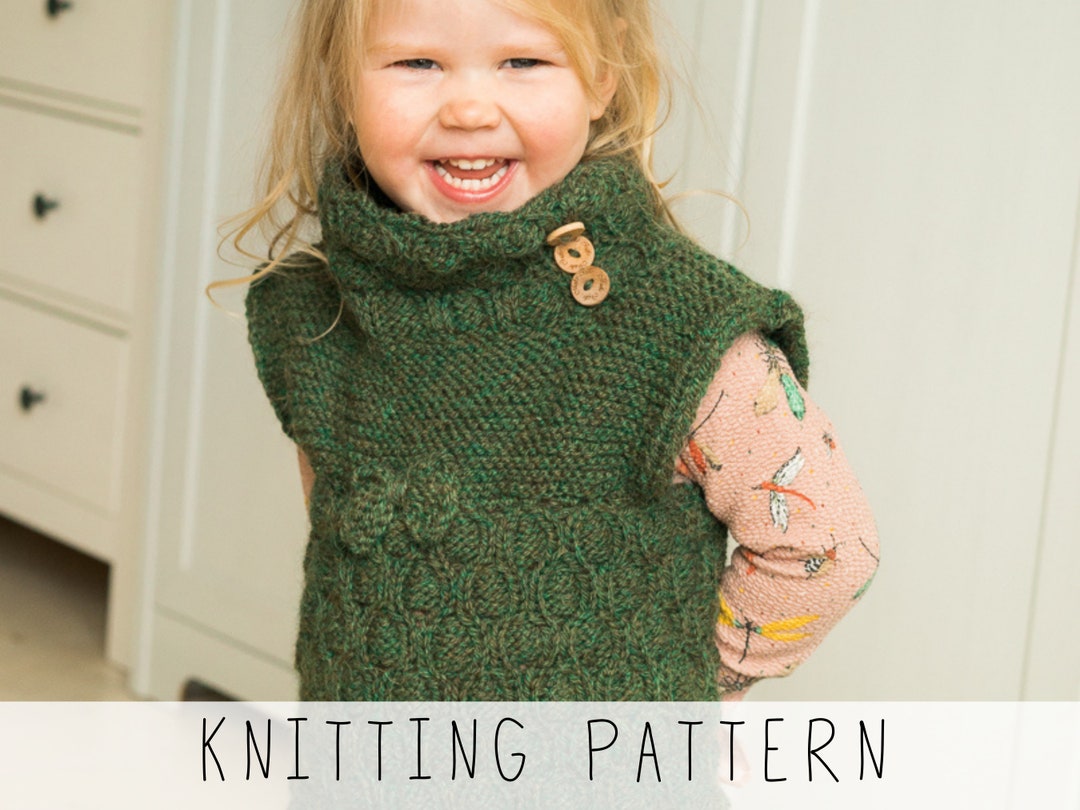 KNITTING PATTERN Kids Vest X Toddler Vest Knit Pattern X - Etsy