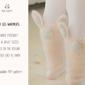 Bunny Leg Warmers KNITTING PATTERN Easy Kids warmer Knit Pattern Bunny Baby Leg Warmers Pattern Girls Gift Bunny Lover I Bunny Lilly image 2