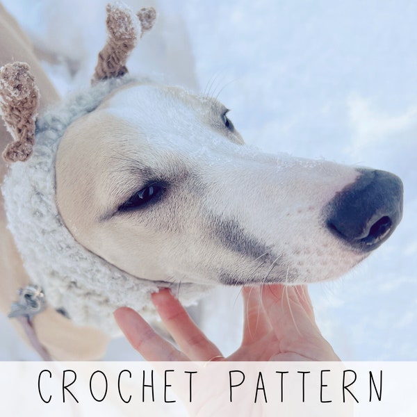 Dog cowl CROCHET PATTERN Christmas Snood Crochet Patter Dog Cowl Crochet Pattern Reindeer Snood Pattern Dog Christmas Gift I Doggo No 8