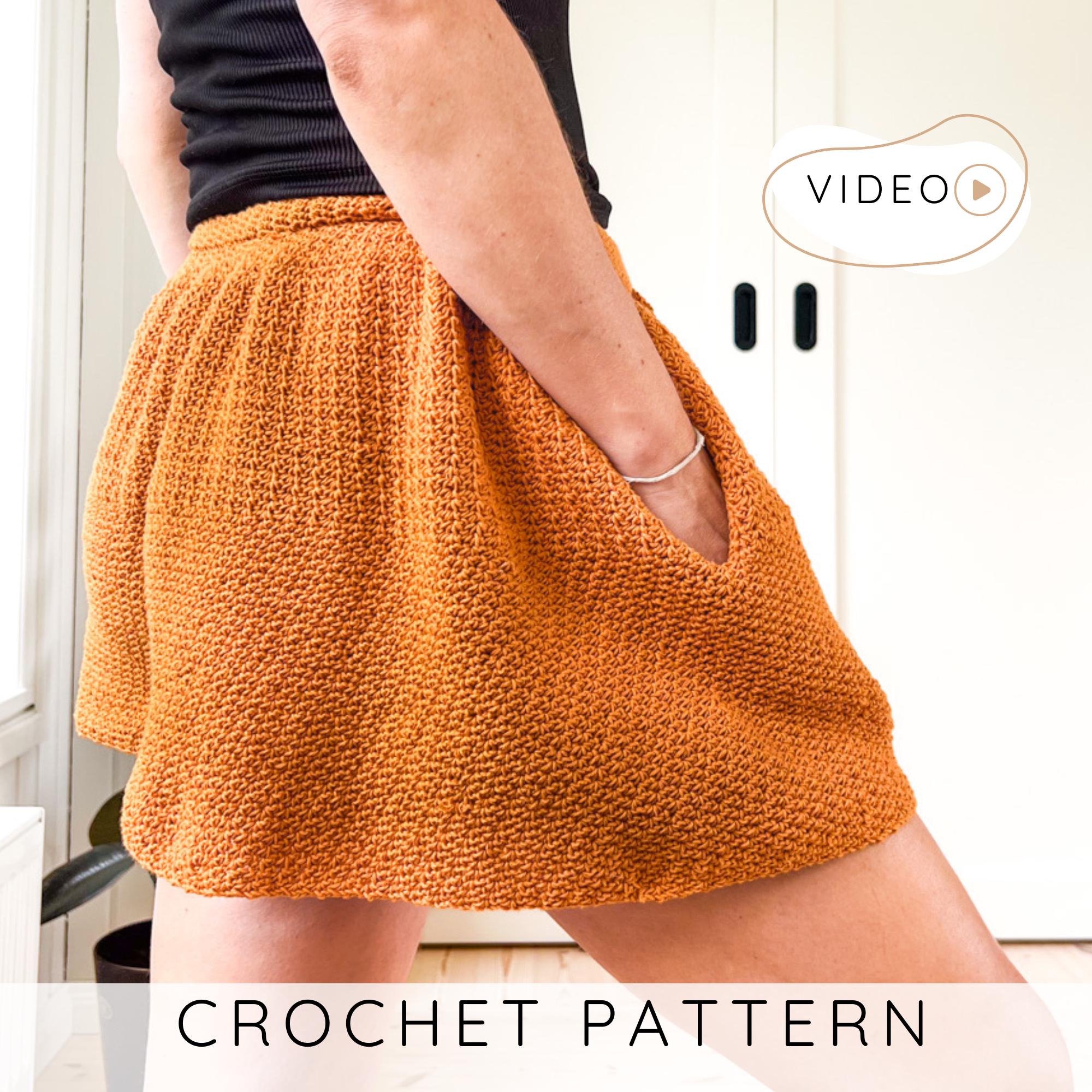 30 Women’s Crochet Shorts Patterns To Make Before Summer Hits 17 Skirt-Style Crochet Beach Shorts with Pockets