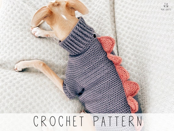 Dog Sweater CROCHET PATTERN Dog Dragon Pullover Pattern Easy - Etsy Canada
