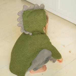 KNITTING PATTERN dinosaur sweater knitting pattern x Dragon Hoodie Knitting Pattern Kids x Kids Hoodie Pattern x Boys Knitting Patterns Rex image 8