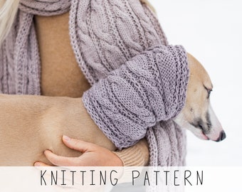 Dog cowl KNITTING PATTERN Cable Dog Snood Knit Pattern Cable Scarf Knit Dog Collar Pattern Snood Knit Dog Gift Doggo no 11