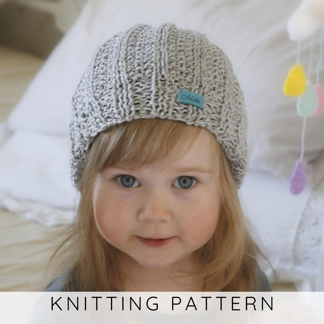 Ribbed Hat KNITTING PATTERN Textured Rib Hat Knit Pattern, Beginner's ...