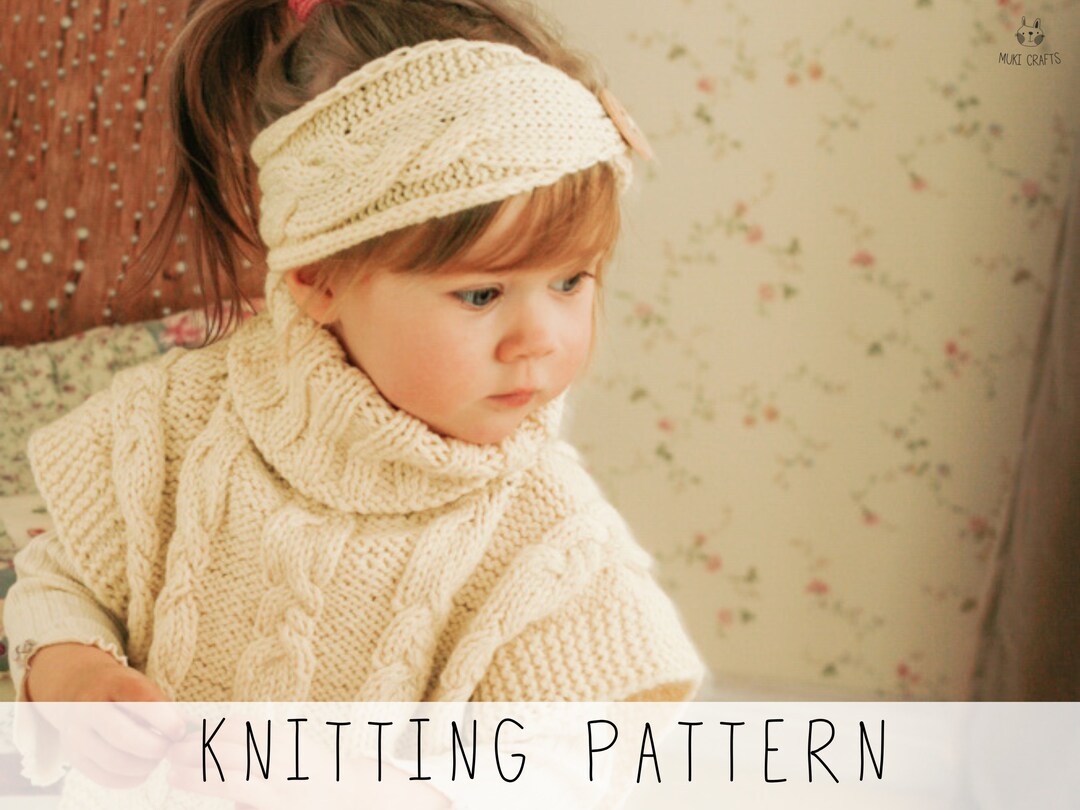 Kids Poncho KNITTING PATTERN Toddler Poncho Knit Pattern Etsy