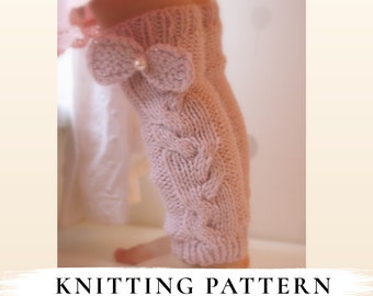 KNITTING  PATTERN cable leg warmers x Girls leggings knit pattern x Yoga socks knit pattern x Girls leg warmers knitting pattern Lisandra