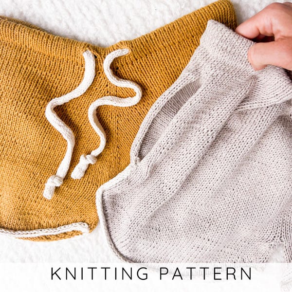 Fitted Lounge Shorts KNITTING PATTERN, Womens Seamless Knit Short Pattern, Summer Bottoms with Pockets Dk Weight (XS-3XL) I Aryna Shorts