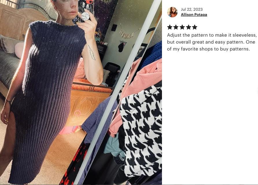 Long Dress KNITTING PATTERN Ribbed Sweater Dress Knit