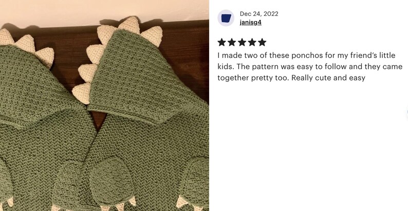 MOTIF de dragon au crochet, motif cape de dragon à capuche avec tutoriel vidéo, poncho au crochet (bébé, tout-petit, enfants), costume de dragon bricolage I Nikki image 10