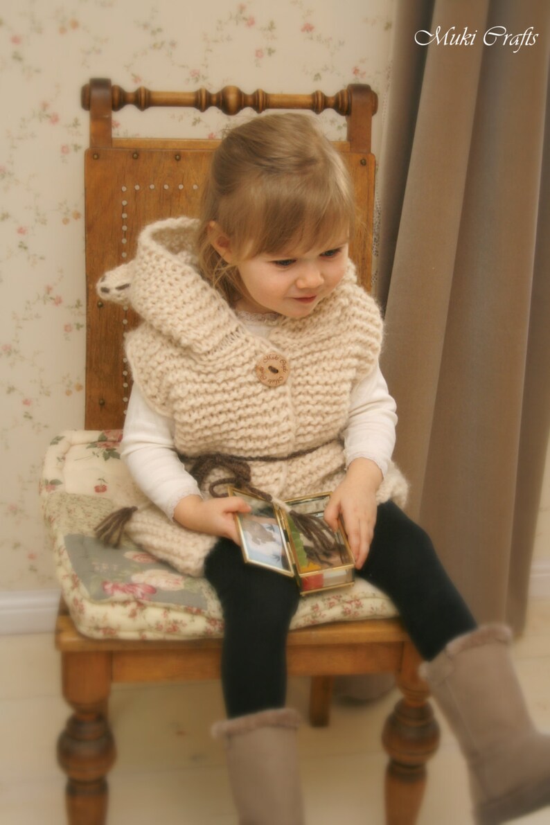 KNITTING PATTERN hooded vest Sheep Sheridan x Kids vest Etsy