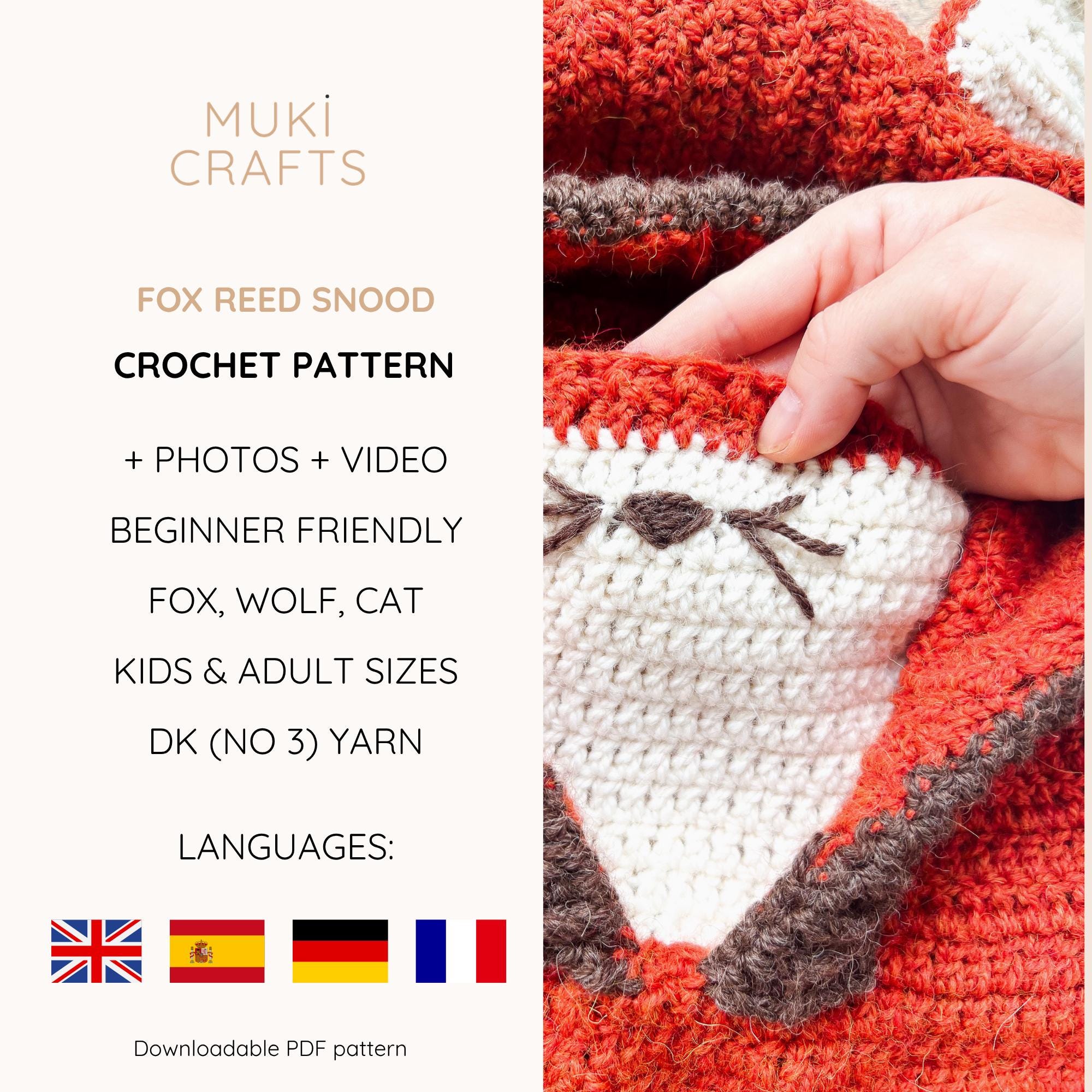 Fox Hooded Cowl CROCHET PATTERN Fox Snood Crochet Pattern, Animal