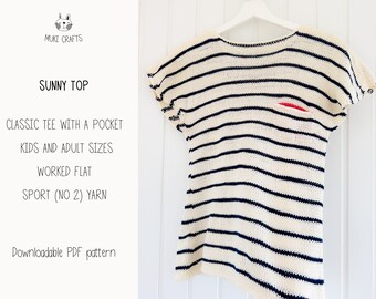 トップス NKNIT paper mix pattern knit T-shirt fit=scale-down,w=1200