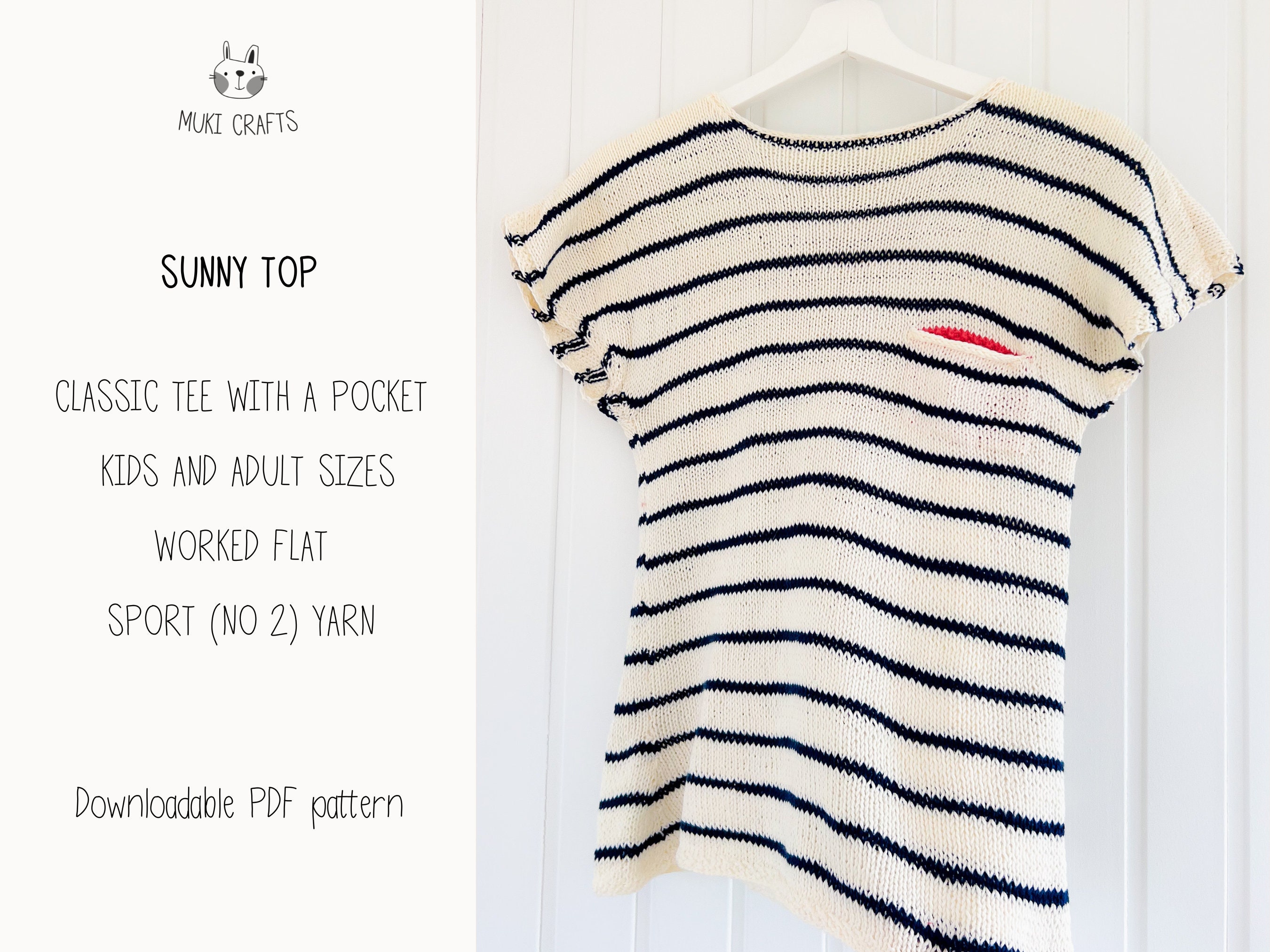 Kids Tee Shirt KNITTING PATTERN T-shirt Knit Pattern (baby