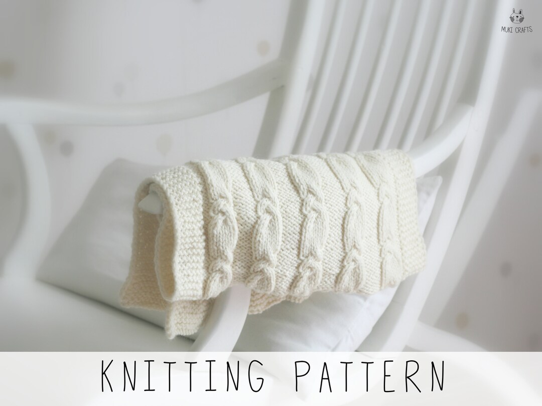 Baby Blanket KNITTING PATTERN Swaddling Blanket Knit Pattern Etsy