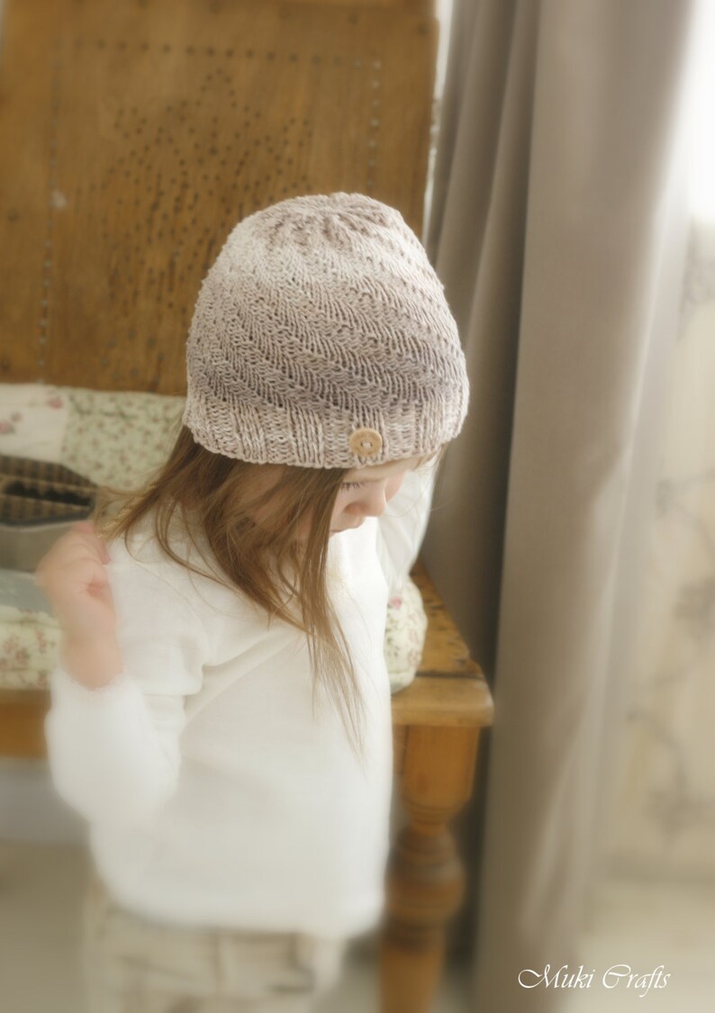 Beanie Hat KNITTING PATTERN Kids Light Hat Knit Pattern with Beginner Scarf, Easy Scarf Knit Pattern, Textured Toque Pattern I Ashton Set image 3