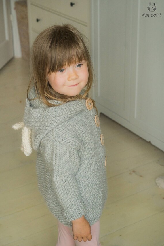 Knitting Pattern Hooded Cardigan Reindeer Anje