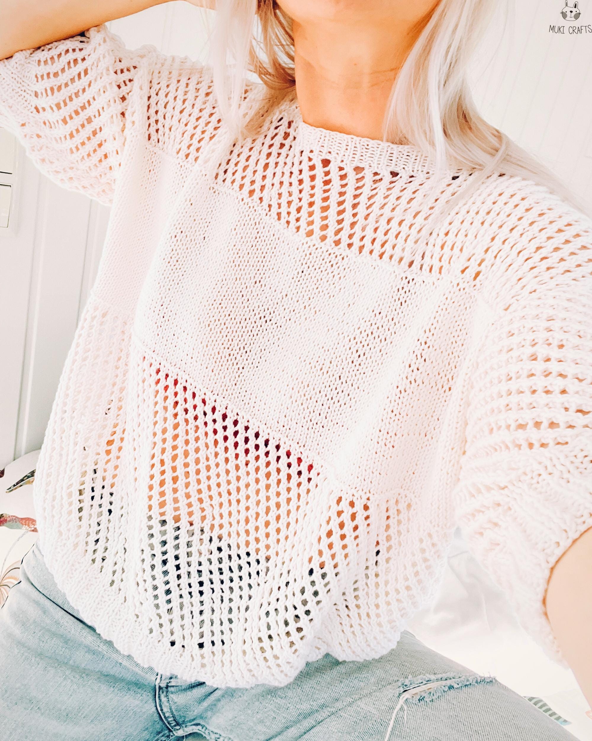 【KOOLOSET】Summer Gradation Mesh Knit Boucle Grid - Craie - 1019 - 01 - Half Yard | Luum Textiles