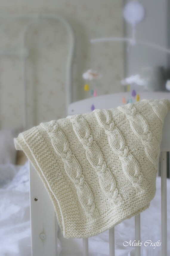 KNITTING PATTERN Baby Blanket X Swaddling Blanket Knit Pattern Etsy