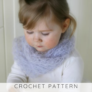 Mohair sjaal HAAKPATROON Infinity sjaal haakpatroon Solomon's knoop patroon, meisjes sjaal haakpatroon Infinity sjaal I Evelyn