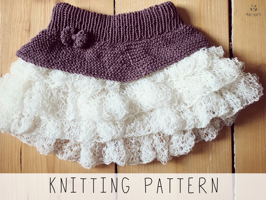 Kids Skirt KNITTING PATTERN Ruffle Mini Skirt Knit Pattern Girls Skirt