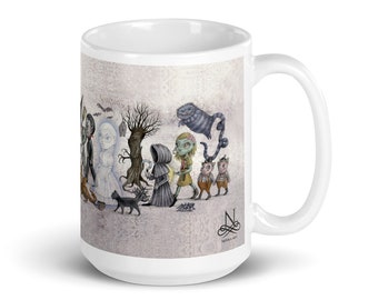 March of the Undead (Drawlloween 2022) •  Glossy mug