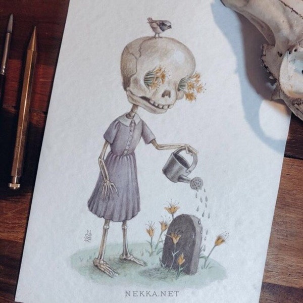 Abigail’s Grave (Skeleton from Drawlloween 2020) • Print