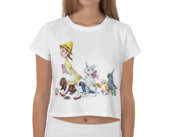 Promenade of the Animals • All-Over Print Crop Tee