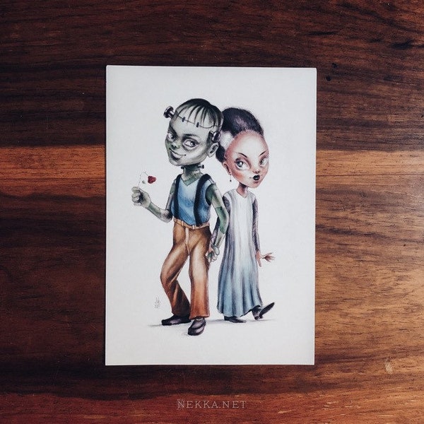 Frankenstein's Monster & Bride • Print (A3, A4, A5, A6)