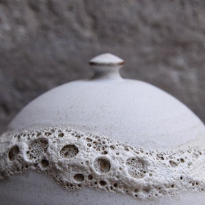 Butter dish, minimal nordic natural, handmade wheel thrown organic image 6