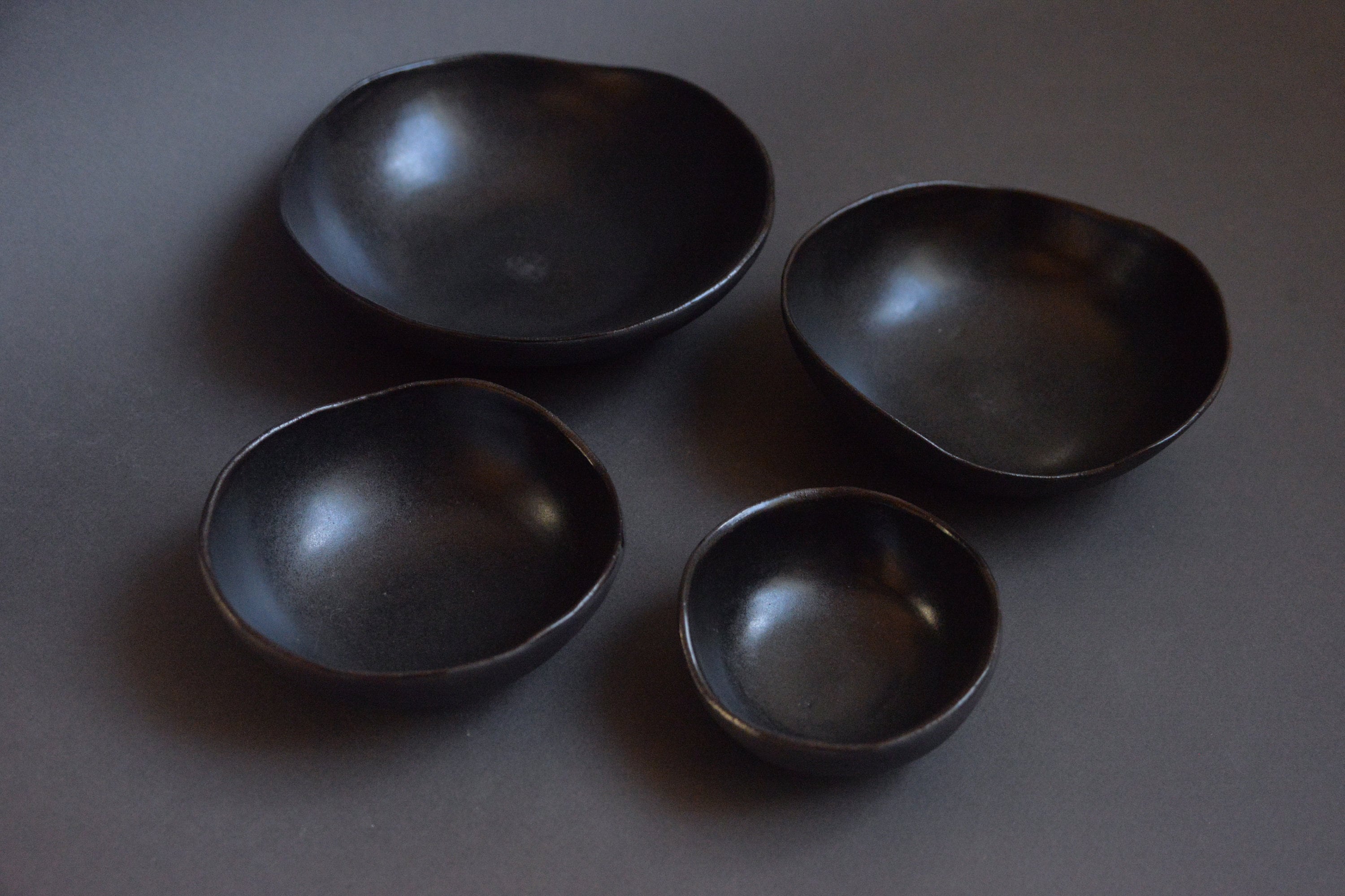 Handmade BLACK bowl natural minimal nordic rustic monochrome Etsy