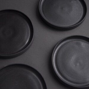 Black Matte Stoneware Saucer/small Plate/little Dish, Handmade ...