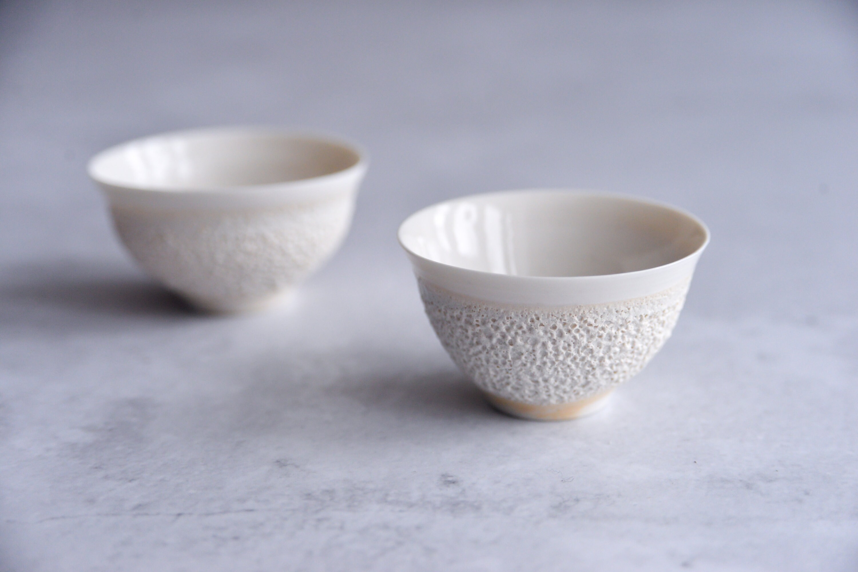 Tea Ceremony Cup Matte White Lava Crater Glaze Handmade Etsy