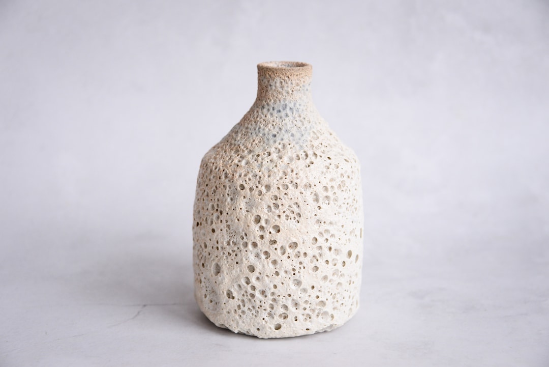 Unique Textured Lava Crater Vase, Handmade Wheel Thrown Stoneware ...