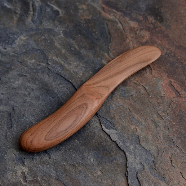 Solid wood butter knife, minimal nordic natural, handmade