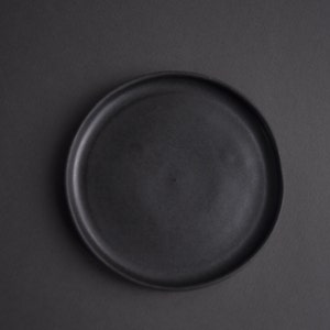 Black Matte Stoneware Saucer/small Plate/little Dish, Handmade ...