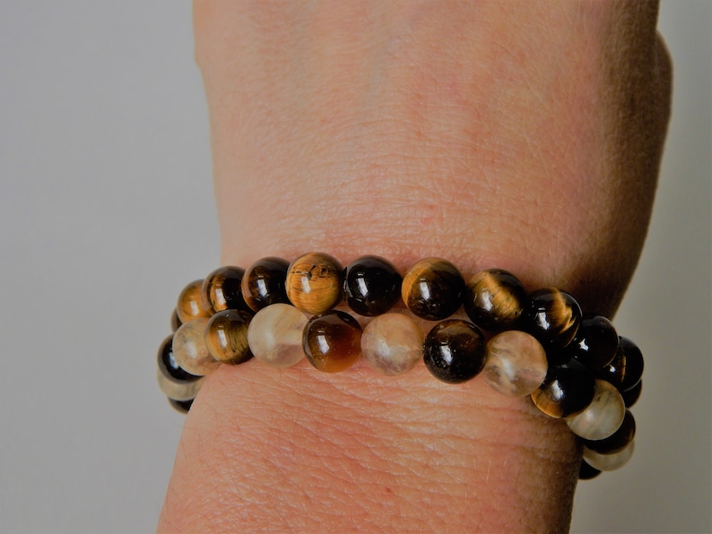 Positive Mind bracelet Positive Thought natural AAA class tiger eye stones