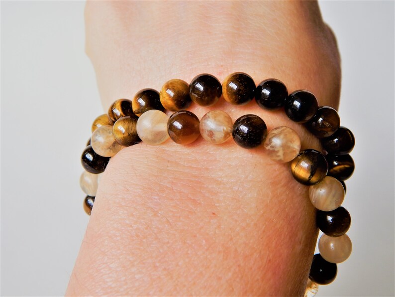 Positive Mind bracelet Positive Thought natural AAA class tiger eye stones