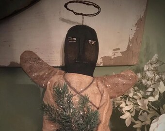 Primitive Made to Order Christmas Holiday Tree Topper Angel